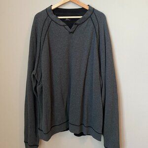 Tommy Bahama Men's Reversible Flip Side Abaco Sweatshirt in Black/Gray Size: 2XB